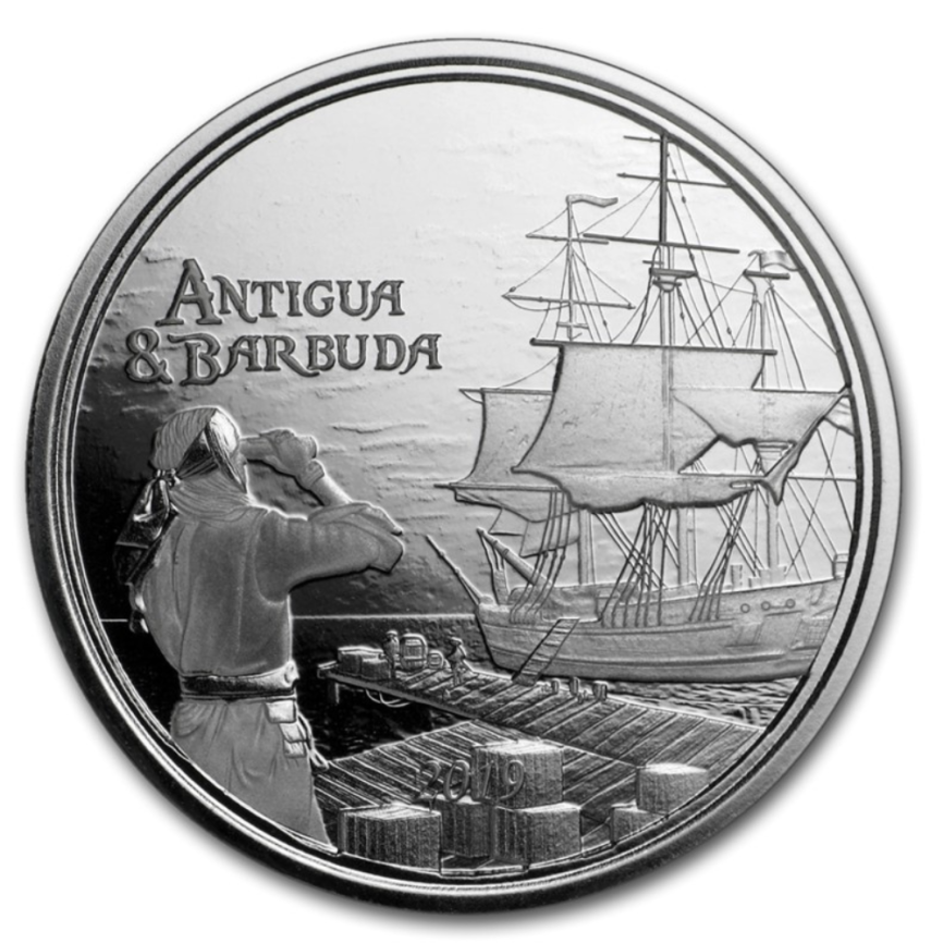 Антигуа и Барбуда (Торговля ромом), Восточные карибы, 2 доллара, 2019 год фото 1