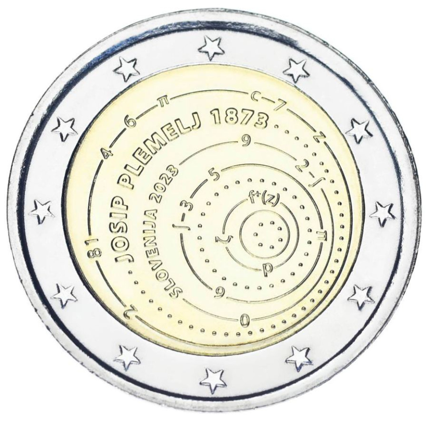 2 евро Словения 2023 - 150 лет со дня рождения Йосипа Племеля фото 1