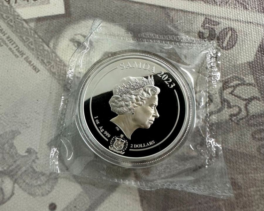 Орел - Самоа, 2 доллара, 2023 год фото 4