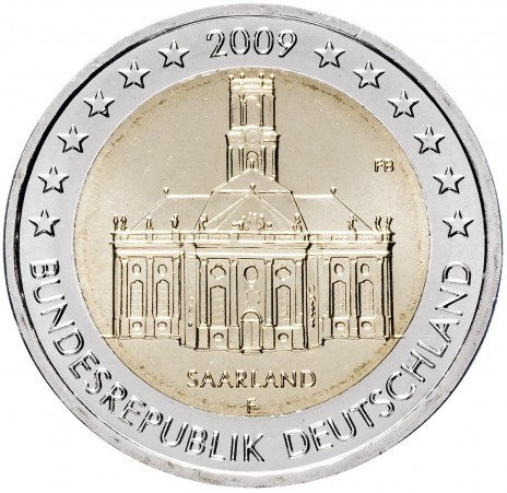 Замок Саар - 2 евро, Германия, 2009 год фото 1