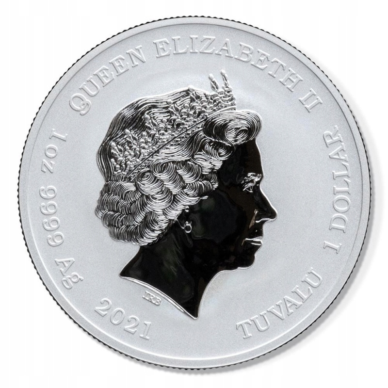 Росомаха - Тувалу, 1 доллар, 2021 год фото 2