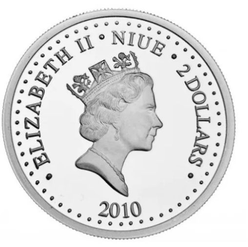 Владимир Высоцкий - о.Ниуэ, 2 доллара, 2010 год фото 2