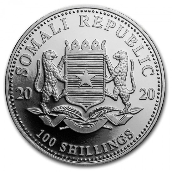 Слон, Дикая жизнь Африки - Сомали, 100 шиллингов, 2020 год фото 2