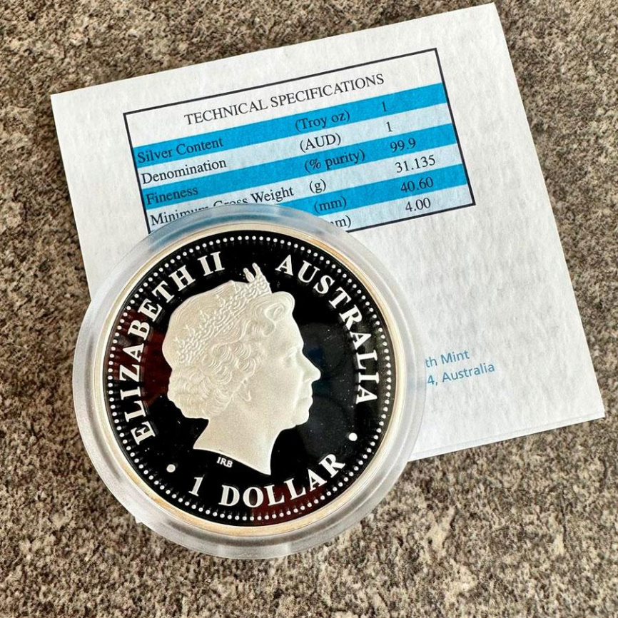 Южный магнитный полюс, 100 лет экспедиции - Австралия, 1 доллар, 2009 год фото 3