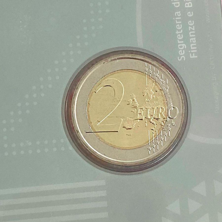 2 евро Сан-Марино 2018 (в блистере) - 500 лет со дня рождения Тинторетто фото 3