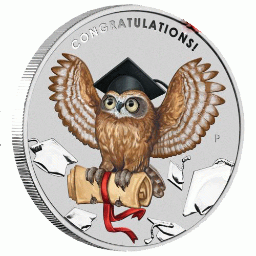 Выпускнику в честь окончания учебы! (Выпускной) - Австралия, 1 доллар, 2018 год фото 1