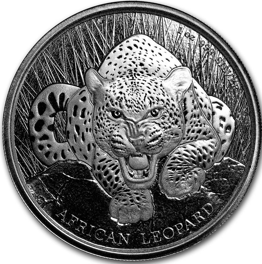 Африканский леопард - 5 седи, Республика Гана, 2017 год фото 1