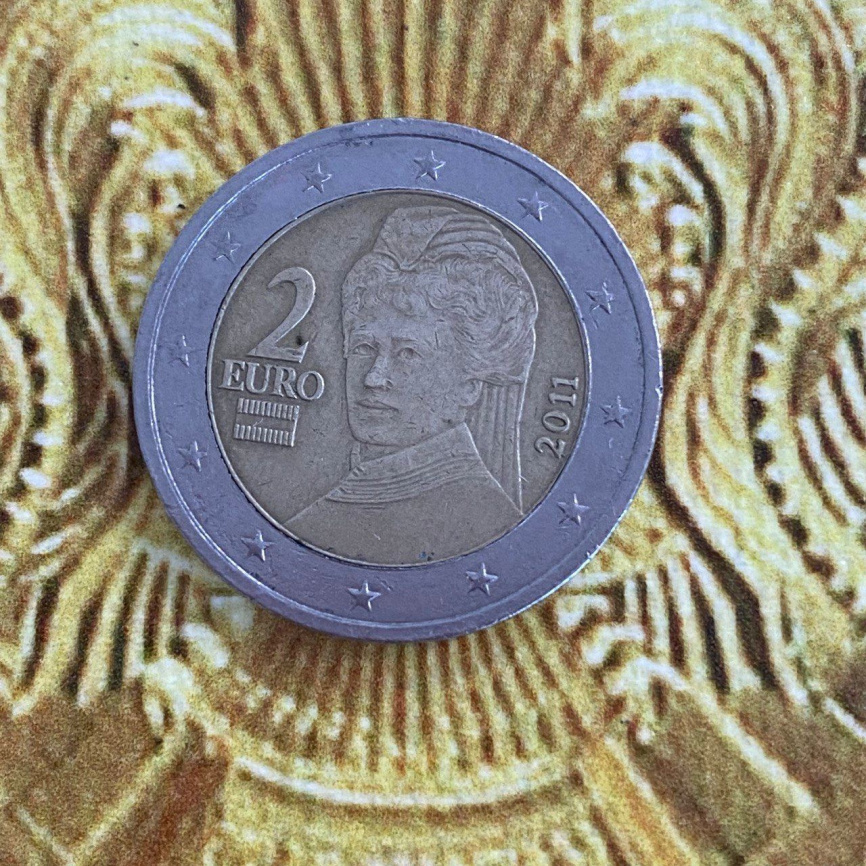 2 евро Австрия 2011 - Регулярный выпуск 2008-2022гг (из обращения) фото 3