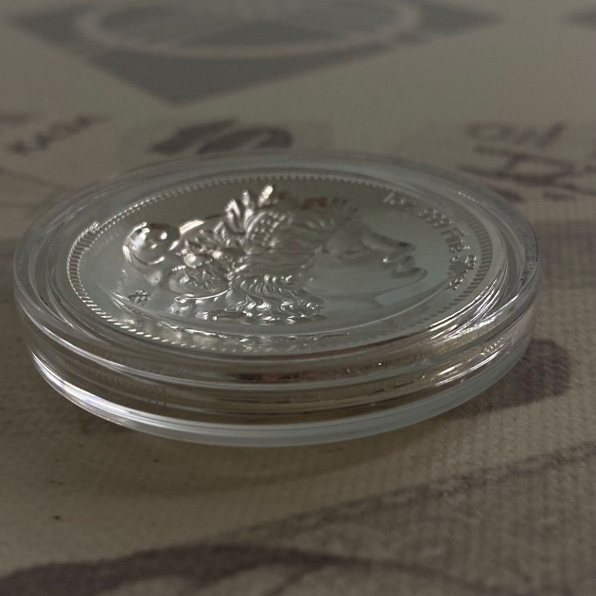 Раунд США Голова свободы, выпуклая - серебро 1 унция фото 3