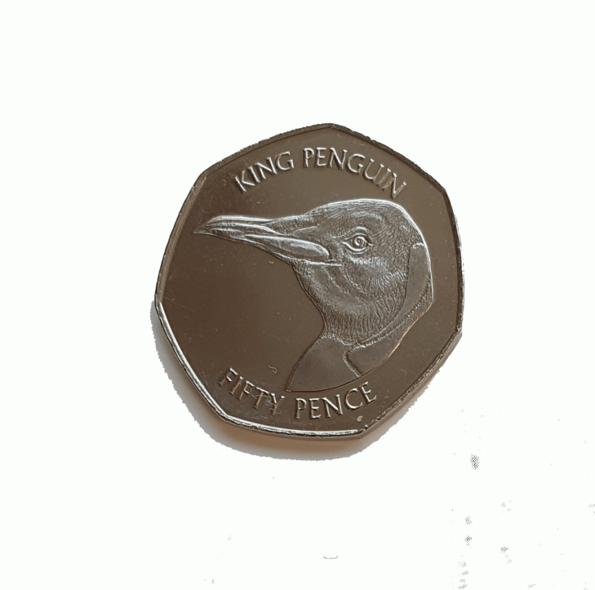 Пингвин King - о.Фалкон, 50 пенсов, 2018 год фото 1