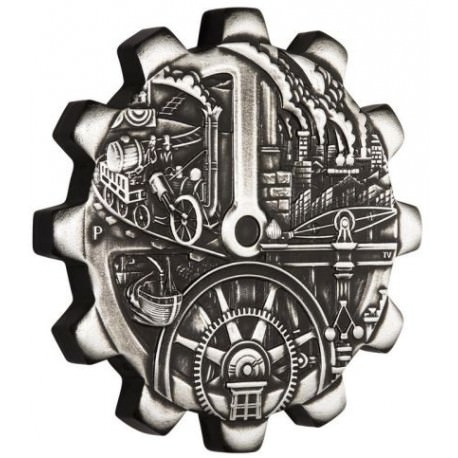 Эволюция промышленности - монеты-шестеренки - Австралия, 2018 год фото 3