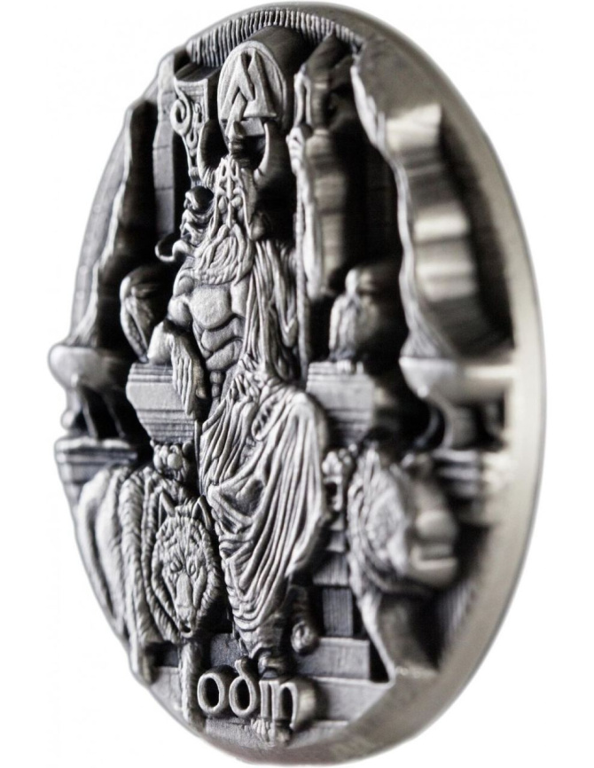 Один, серия "Легенды Асгарда" 3 oz (93,3гр) - Токелау, 2016 год фото 2