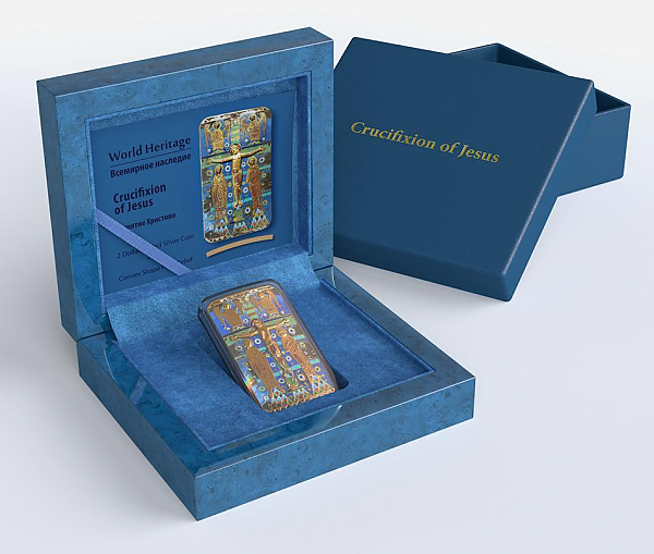 Распятие Иисуса Христа - Святые, 2 доллара, о. Ниуэ фото 3