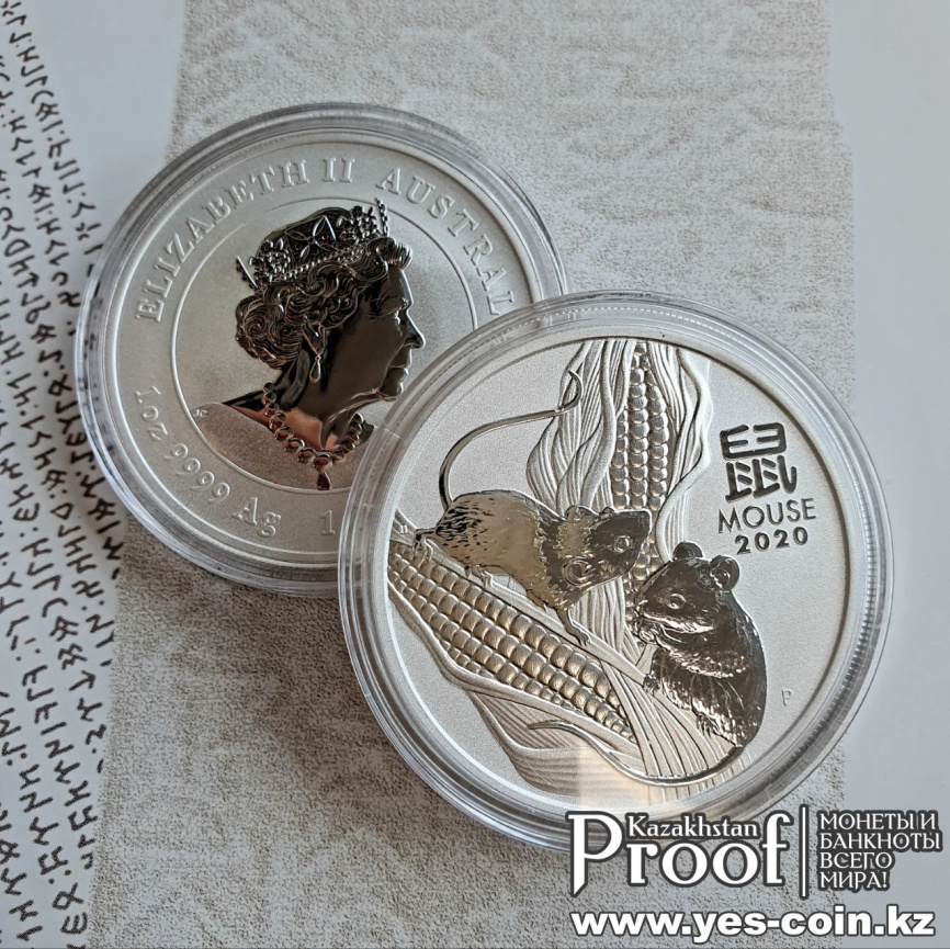 Год мыши 2020, Австралия, 1 доллар (1 унция) фото 3
