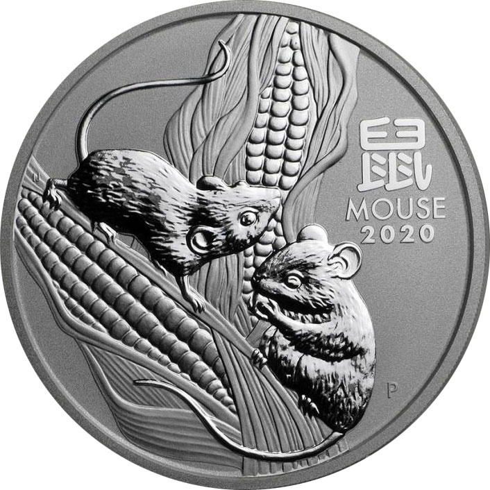 Год мыши 2020, Австралия, 50 центов (1/2 унции) фото 1