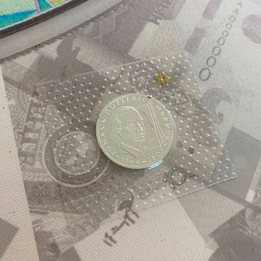 10 марок 1994 год ФРГ -  Иоганн Готфрид Гердер (серебро .625) фото 3