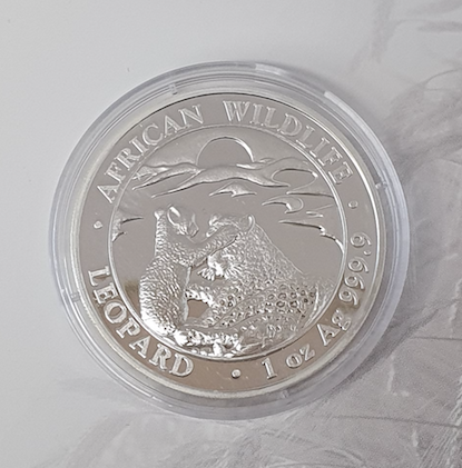 Леопард, Африканский дикий мир - Республика Сомали, 1 доллар, 2019 год фото 2