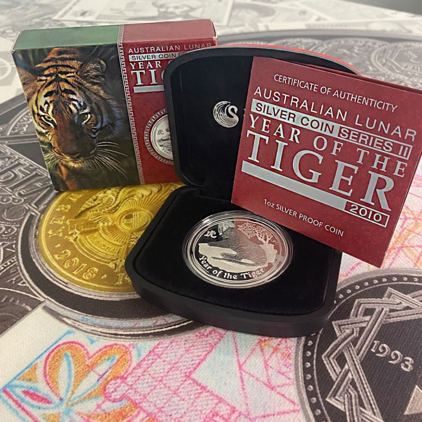 Год тигра "Лунный календарь" - Австралия, 2010 год, 1 унция фото 5
