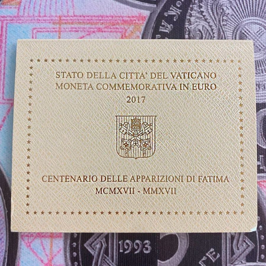 2 евро Ватикан 2017 (в блистере) - 100 лет Фатимским явлениям фото 5