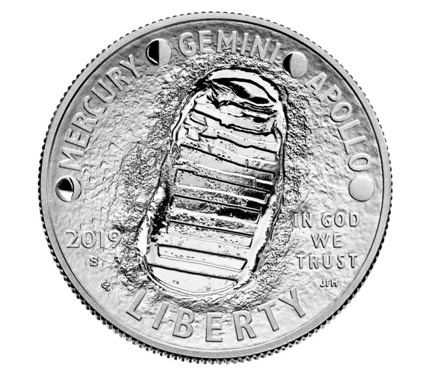 Аполлон 11 (Proof) - 50 центов, США, 2019 год фото 2