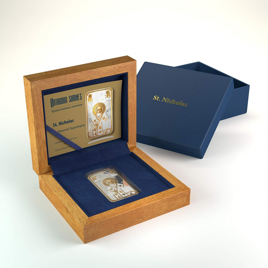Святой Николай - Святые, 2 доллара, о. Ниуэ фото 3