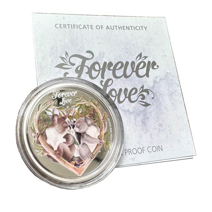 Любовь навсегда (коалы) - Тувалу, 2012 год, 1/2oz фото 2