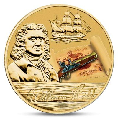 Пират Уильям Кидд (блистер) - Тувалу, 1 доллар, 2011 год фото 1