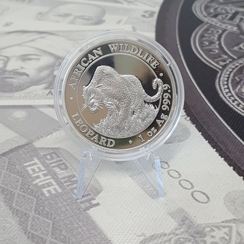 Леопард, серия "Дикая природа Африки" - Республика Сомали, 100 шиллингов, 2023 год фото 3