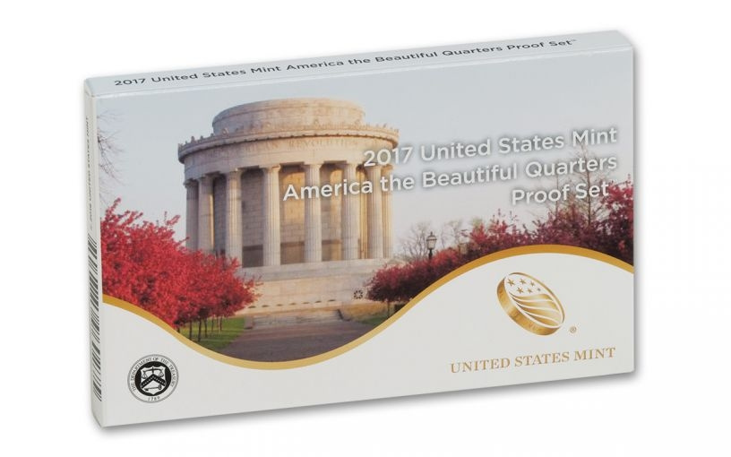 Набор "Парки" Proof set (в планшете) - 25 центов, США, 2017 год фото 4