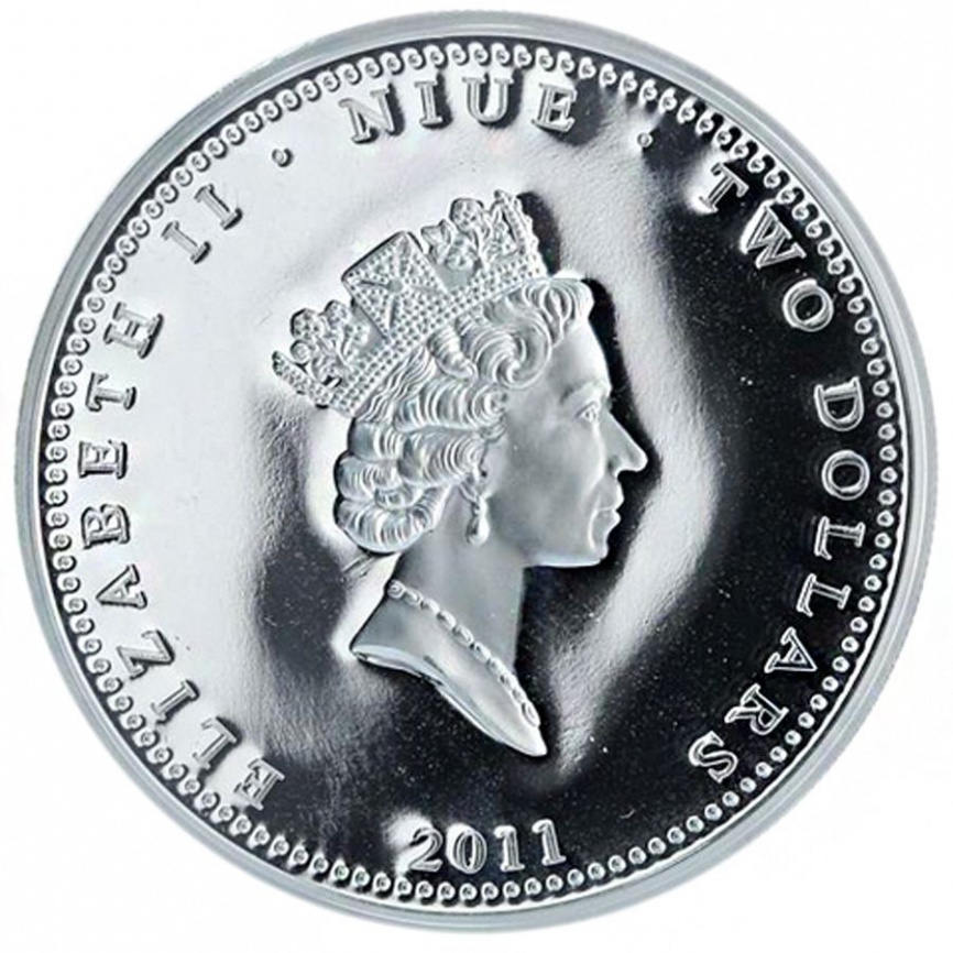 Любовь драгоценна, 1 доллар, о. Ниуэ фото 2