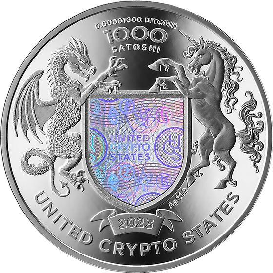 Орел LIBERTY EAGLE COIN - 1000 сатоши, серебро фото 2