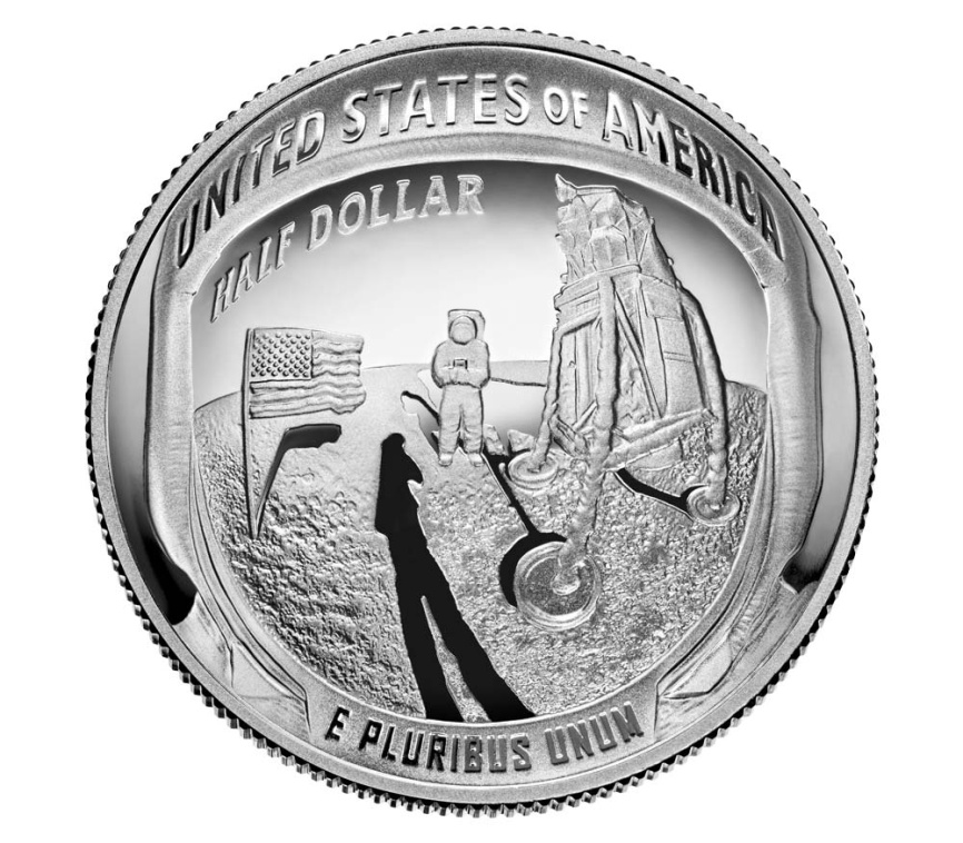 Аполлон 11 (Proof) - 50 центов, США, 2019 год фото 1