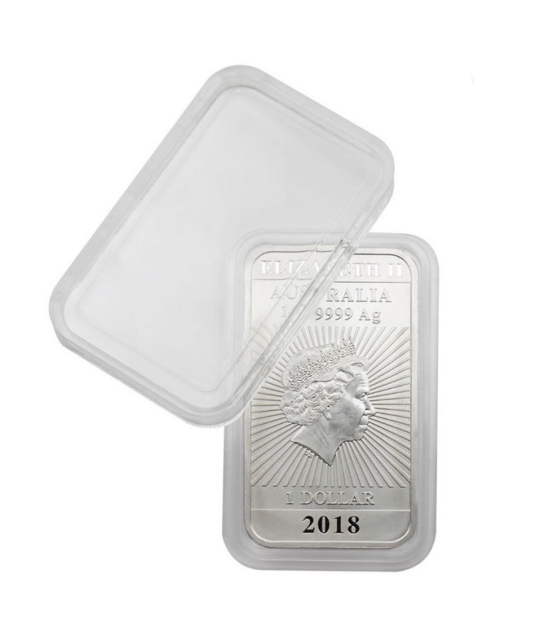 Прямоугольная капсула для монеты 27х47 мм фото 1