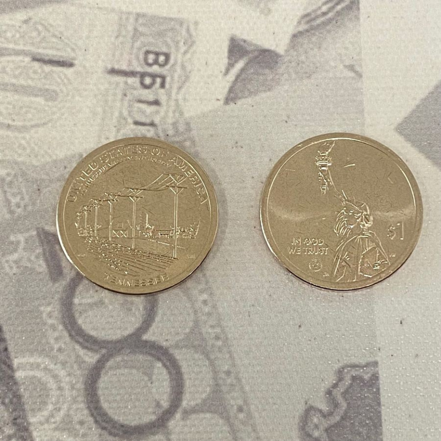 Американские инновации "Администрация долины Теннесси (TVA) (Теннесси) - 1 доллар, 2022 год, США фото 3