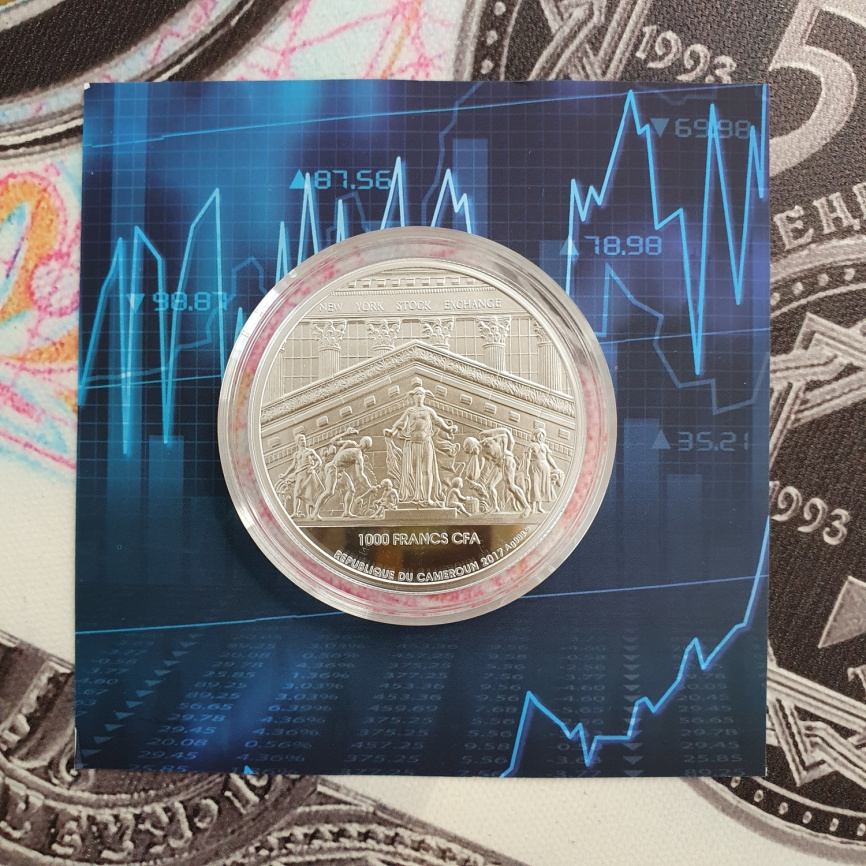 200 лет NYSE | 1000 франков | Камерун | 2017 год фото 3