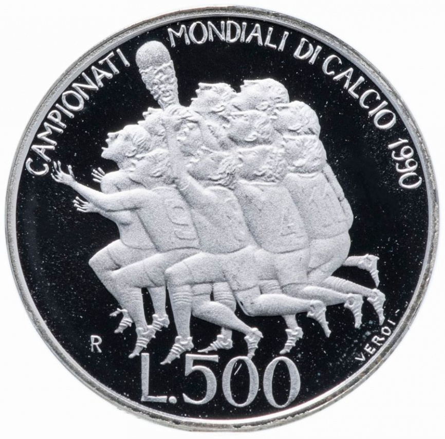 Сан-Марино 500 лир 1990 - ЧМ по футболу в Италии фото 1