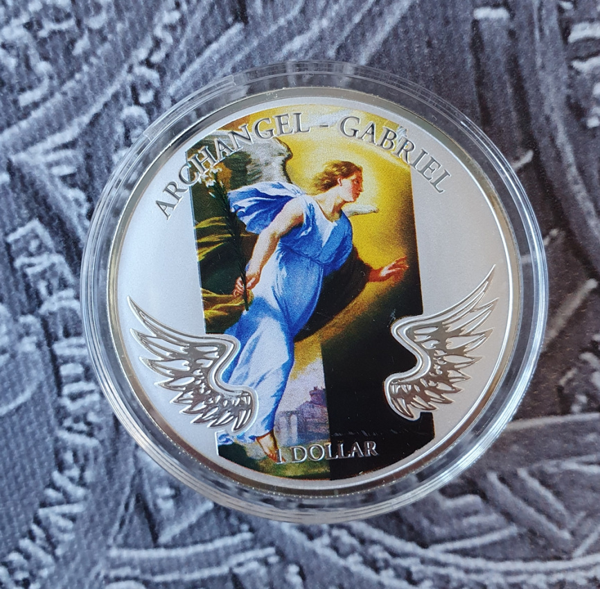 Архангел Гавриил (Габриэль) -  1 доллар, Соломоновы острова 2009 фото 3