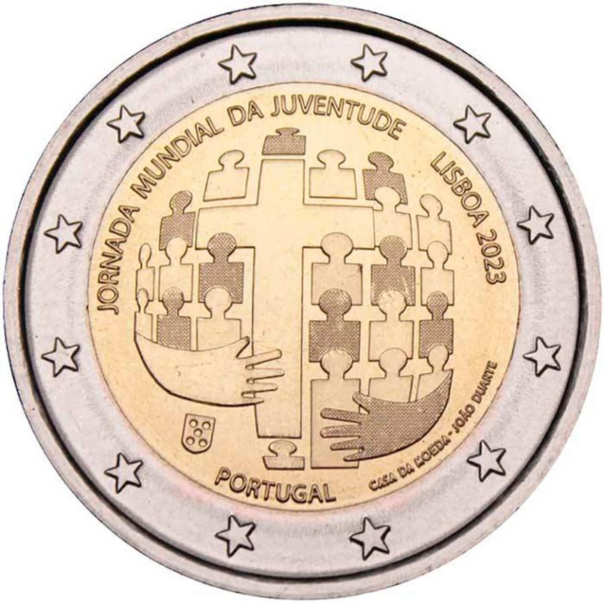 2 евро Португалия 2023 - Всемирный день молодежи в Лиссабоне фото 1