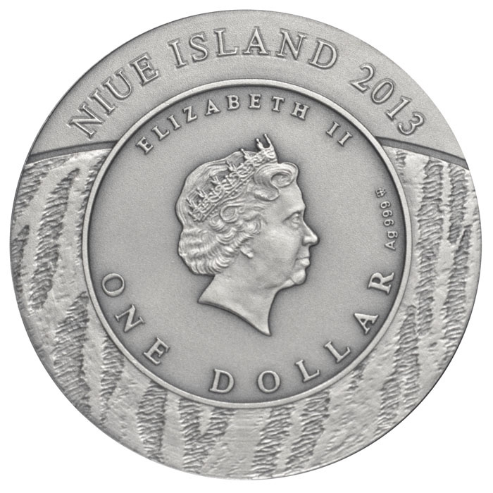 Тигры - Дикая природа, 1 доллар, о. Ниуэ фото 2