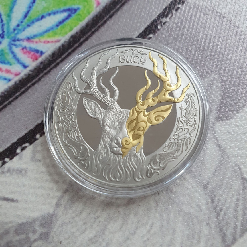 Олень (Буги) - 200 тенге (proof-like) фото 4