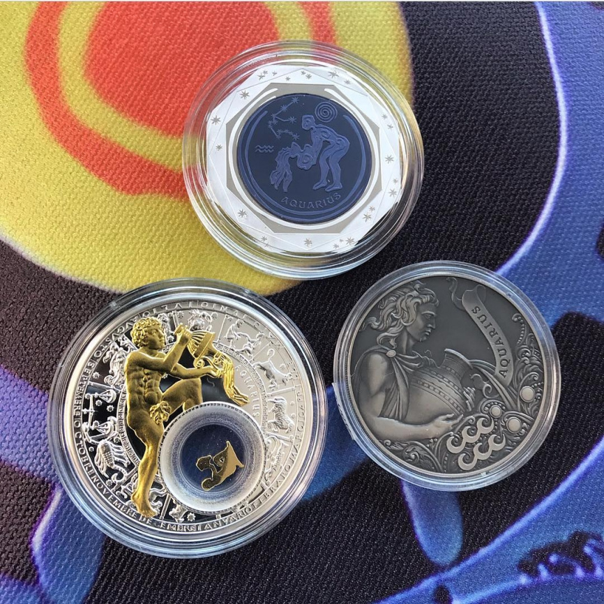 Знак зодиака Водолей, 20 рублей, Беларусь, 2013 год фото 3