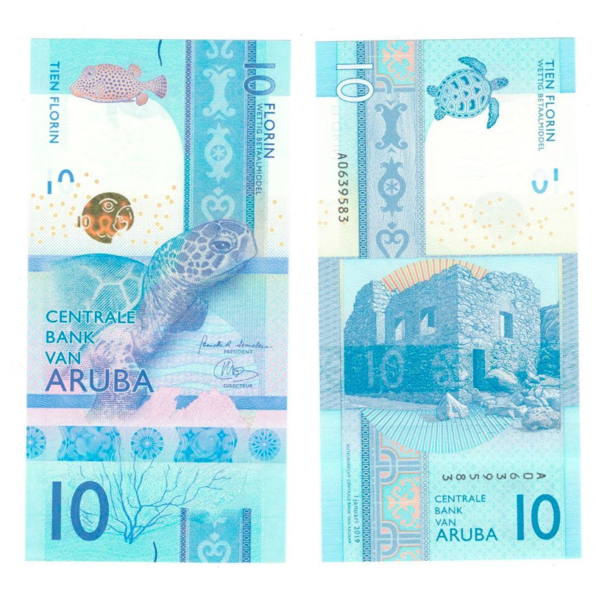 Аруба 10 флорин 2019 год фото 1