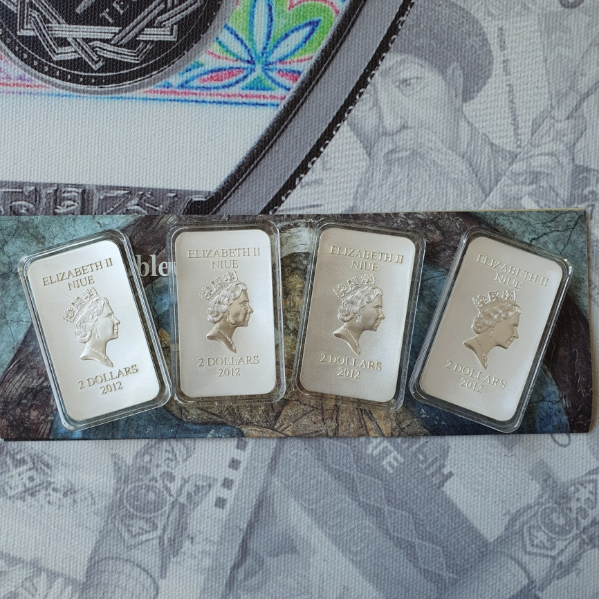 Набор монет "Православные святыни. Андрей Рублев" (4 шт) фото 9