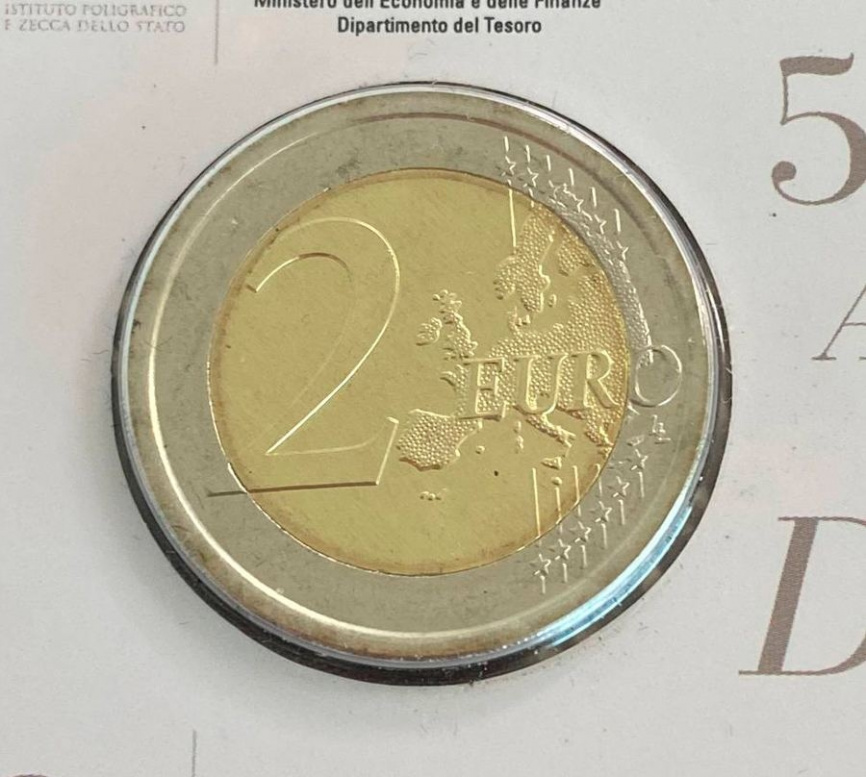 2 евро Италия 2016 (в блистере) - 550 лет со дня смерти Донателло фото 5
