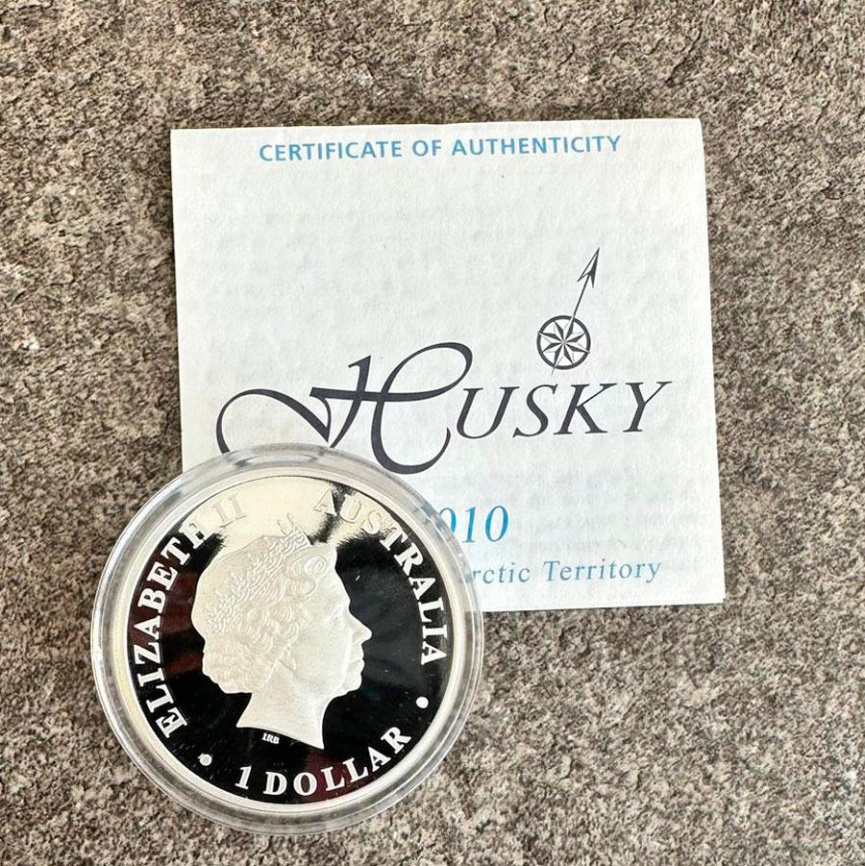 Хаски, Австралийские антарктические территории - 2010 год, 1 доллар фото 3