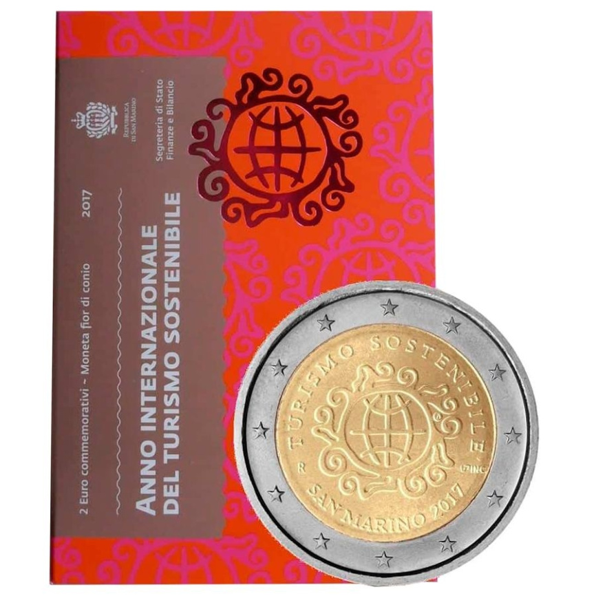 2 евро Сан-Марино 2017 (в блистере) - Международный год устойчивого туризма фото 1
