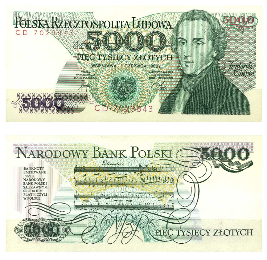 Польша, 5 000 злотых, 1988 год фото 1