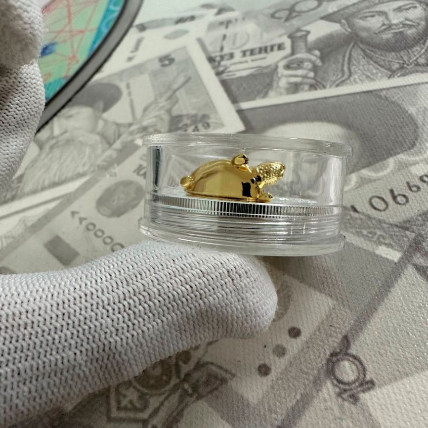 Набор "Золотая коллекция рептилий" 3D-вставка, золочение - Самоа, 5 долларов фото 10