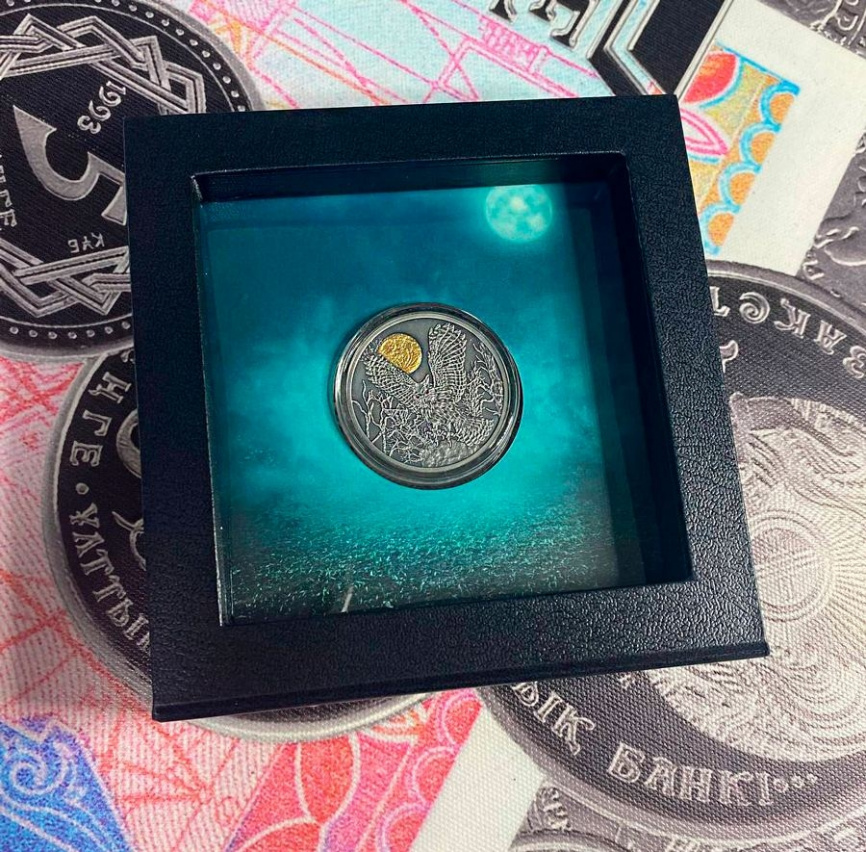 Сова серии "Ночные охотники"  - Камерун, 500 франков, 2022 год фото 4