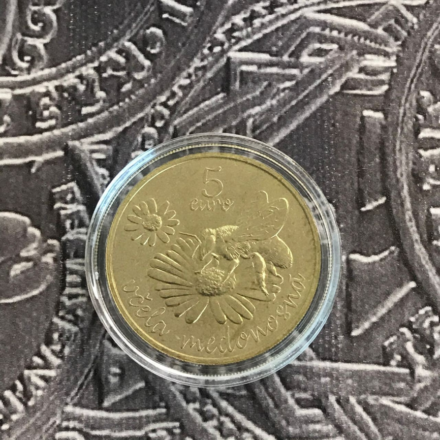 5 евро Словакия 2021 - Медоносная пчела (в капсуле) фото 4